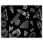 Knowledge Drawing Education Science Two Sides Premium Plush Fleece Blanket (Medium) 60 x50  Blanket Back