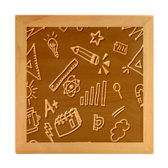 Knowledge Drawing Education Science Wood Photo Frame Cube by pakminggu