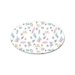 Doodle Pattern Sticker (oval)