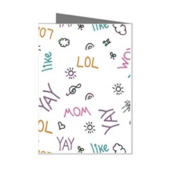 Doodle Pattern Mini Greeting Cards (pkg Of 8) by pakminggu