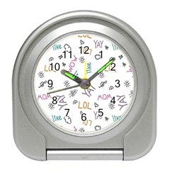 Doodle Pattern Travel Alarm Clock by pakminggu