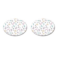 Doodle Pattern Cufflinks (oval)