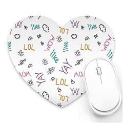 Doodle Pattern Heart Mousepad by pakminggu