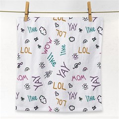 Doodle Pattern Face Towel