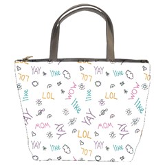 Doodle Pattern Bucket Bag