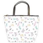 Doodle Pattern Bucket Bag Front