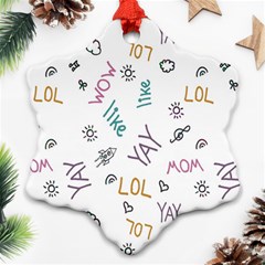 Doodle Pattern Ornament (snowflake)