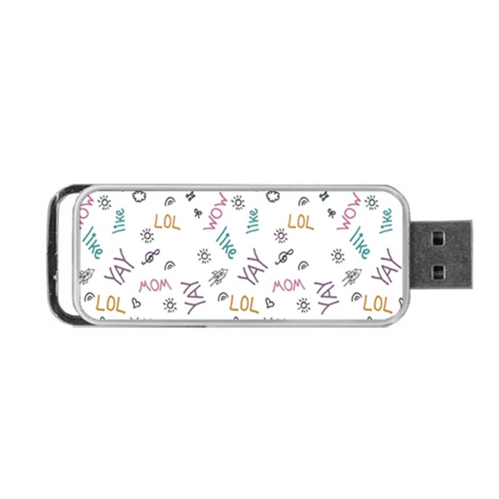 Doodle Pattern Portable USB Flash (Two Sides)