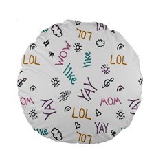 Doodle Pattern Standard 15  Premium Round Cushions by pakminggu