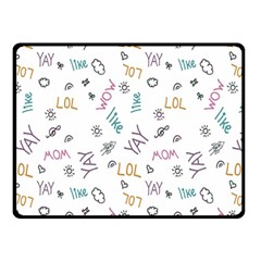 Doodle Pattern Two Sides Fleece Blanket (small) by pakminggu