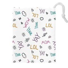 Doodle Pattern Drawstring Pouch (4xl) by pakminggu