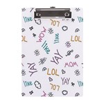 Doodle Pattern A5 Acrylic Clipboard Front