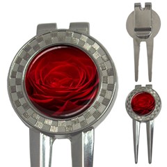 Rose Red Rose Red Flower Petals Waves Glow 3-in-1 Golf Divots by pakminggu