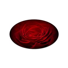 Rose Red Rose Red Flower Petals Waves Glow Sticker (oval) by pakminggu