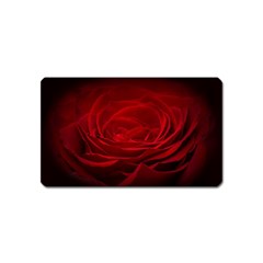 Rose Red Rose Red Flower Petals Waves Glow Magnet (name Card) by pakminggu