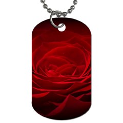 Rose Red Rose Red Flower Petals Waves Glow Dog Tag (two Sides) by pakminggu