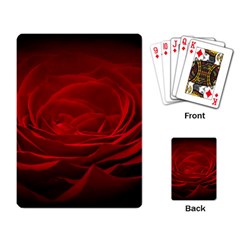 Rose Red Rose Red Flower Petals Waves Glow Playing Cards Single Design (rectangle) by pakminggu