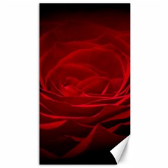 Rose Red Rose Red Flower Petals Waves Glow Canvas 40  X 72  by pakminggu