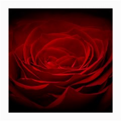 Rose Red Rose Red Flower Petals Waves Glow Medium Glasses Cloth (2 Sides) by pakminggu