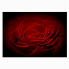 Rose Red Rose Red Flower Petals Waves Glow Large Glasses Cloth (2 Sides) by pakminggu