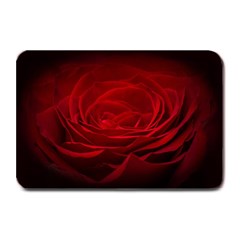 Rose Red Rose Red Flower Petals Waves Glow Plate Mats by pakminggu