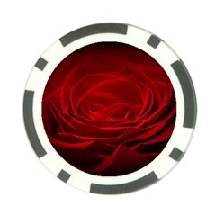 Rose Red Rose Red Flower Petals Waves Glow Poker Chip Card Guard (10 Pack) by pakminggu