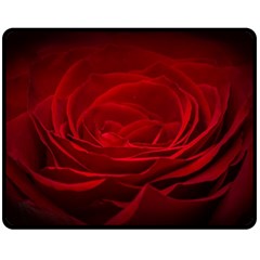 Rose Red Rose Red Flower Petals Waves Glow Fleece Blanket (medium) by pakminggu