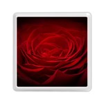 Rose Red Rose Red Flower Petals Waves Glow Memory Card Reader (Square) Front