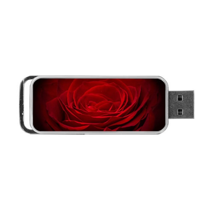 Rose Red Rose Red Flower Petals Waves Glow Portable USB Flash (Two Sides)