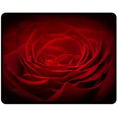 Rose Red Rose Red Flower Petals Waves Glow Two Sides Fleece Blanket (medium) by pakminggu