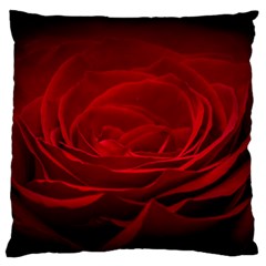 Rose Red Rose Red Flower Petals Waves Glow Standard Premium Plush Fleece Cushion Case (one Side) by pakminggu