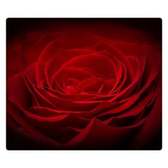 Rose Red Rose Red Flower Petals Waves Glow Two Sides Premium Plush Fleece Blanket (small) by pakminggu