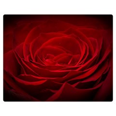 Rose Red Rose Red Flower Petals Waves Glow Two Sides Premium Plush Fleece Blanket (medium) by pakminggu