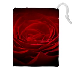 Rose Red Rose Red Flower Petals Waves Glow Drawstring Pouch (4xl) by pakminggu