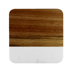 Rose Red Rose Red Flower Petals Waves Glow Marble Wood Coaster (square) by pakminggu