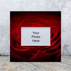 Rose Red Rose Red Flower Petals Waves Glow White Box Photo Frame 4  X 6  by pakminggu