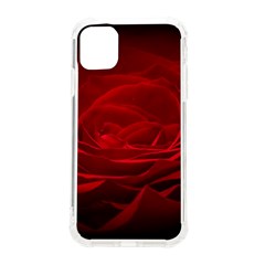 Rose Red Rose Red Flower Petals Waves Glow Iphone 11 Tpu Uv Print Case by pakminggu