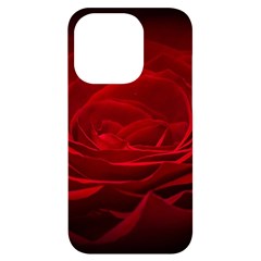 Rose Red Rose Red Flower Petals Waves Glow Iphone 14 Pro Black Uv Print Case by pakminggu