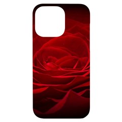 Rose Red Rose Red Flower Petals Waves Glow Iphone 14 Pro Max Black Uv Print Case by pakminggu