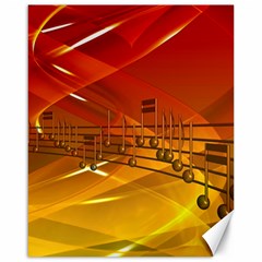 Music Notes Melody Note Sound Canvas 16  X 20  by pakminggu