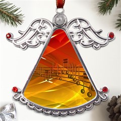 Music Notes Melody Note Sound Metal Angel With Crystal Ornament by pakminggu