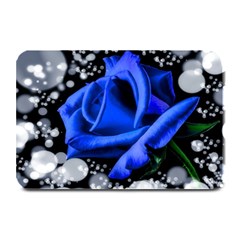 Blue Rose Roses Bloom Blossom Plate Mats by pakminggu