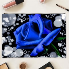 Blue Rose Roses Bloom Blossom Cosmetic Bag (xxl) by pakminggu