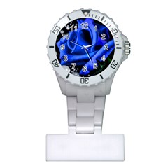 Blue Rose Roses Bloom Blossom Plastic Nurses Watch by pakminggu