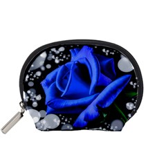 Blue Rose Roses Bloom Blossom Accessory Pouch (small) by pakminggu