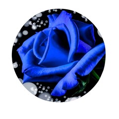 Blue Rose Roses Bloom Blossom Mini Round Pill Box by pakminggu