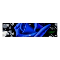 Blue Rose Roses Bloom Blossom Banner And Sign 4  X 1 