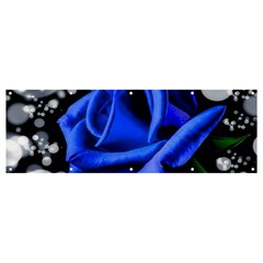 Blue Rose Roses Bloom Blossom Banner And Sign 12  X 4 