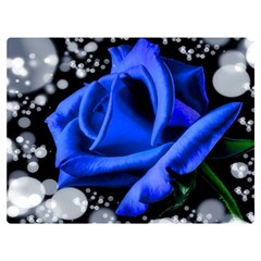 Blue Rose Roses Bloom Blossom Premium Plush Fleece Blanket (extra Small)