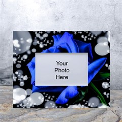 Blue Rose Roses Bloom Blossom White Tabletop Photo Frame 4 x6 